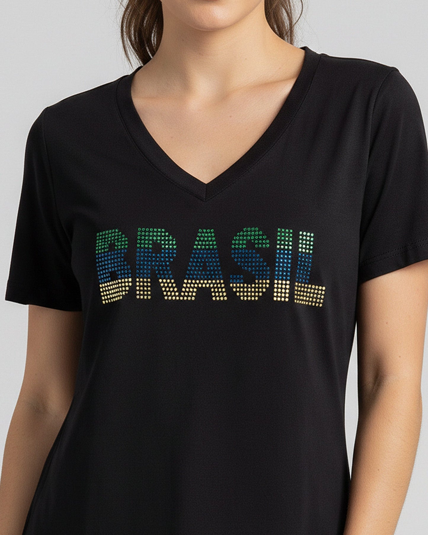 T-Shirt Brasil Strass