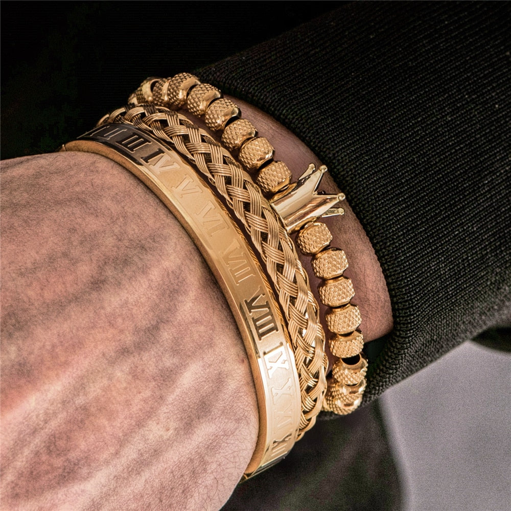 Pulseira Romana Masculina De Luxo