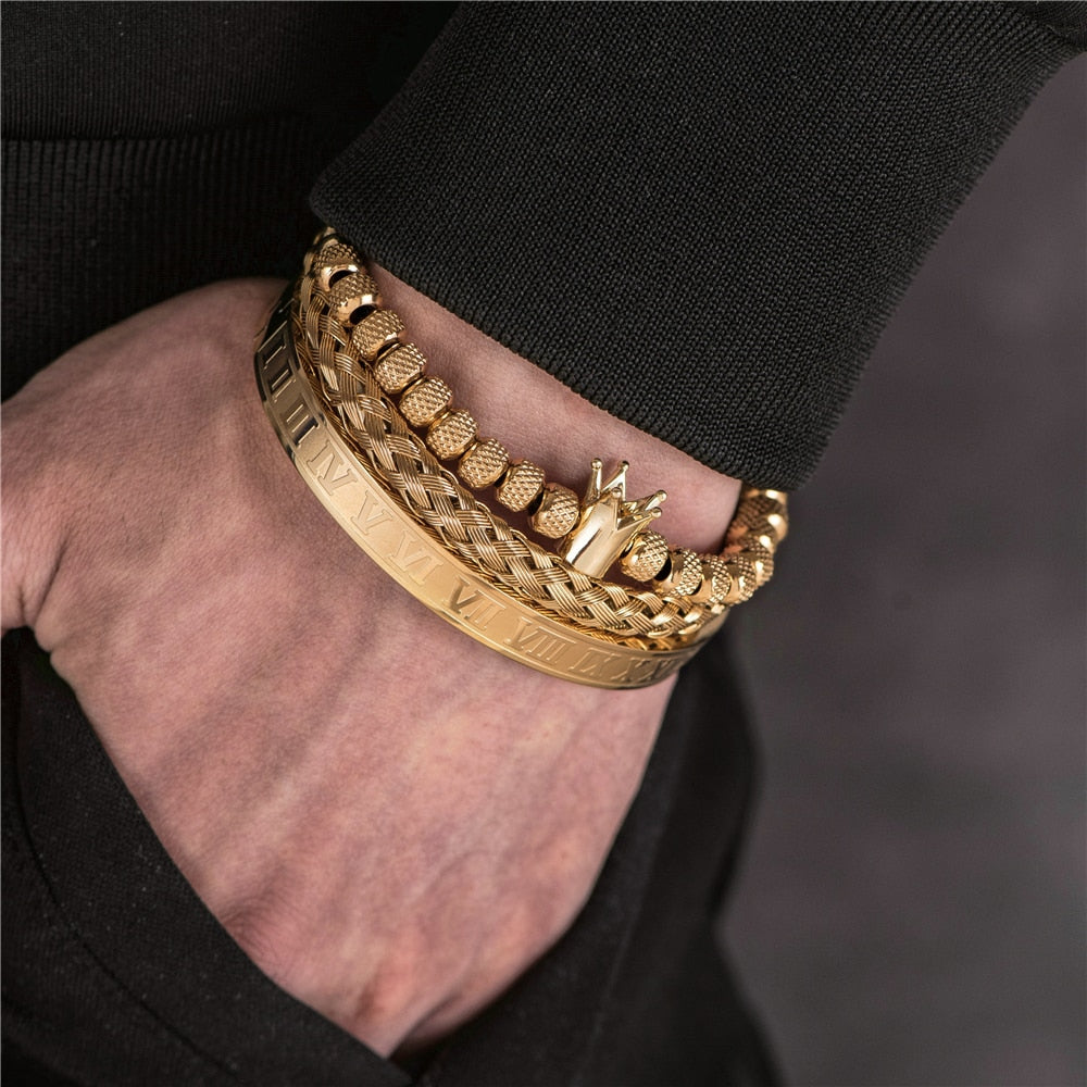 Pulseira Romana Masculina De Luxo