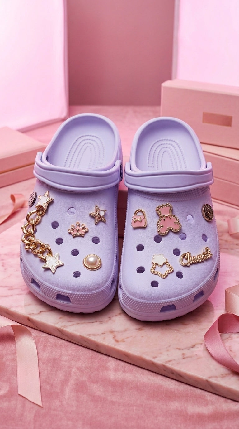 ✨ Crocs Charm Feminino Premium ✨  Transforme cada passo em estilo e personalidade! 💖