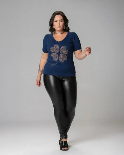 T-Shirt Trevo strass