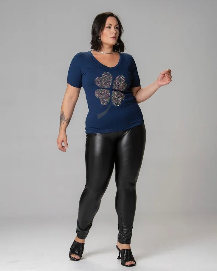T-Shirt Trevo strass