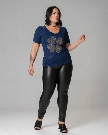 T-Shirt Trevo strass